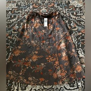 NWT coldwater creek small suede floral maxi skirt